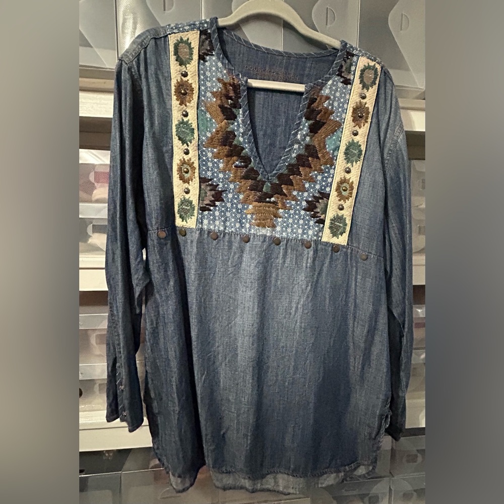 Double D Ranch Blue Denim Top
